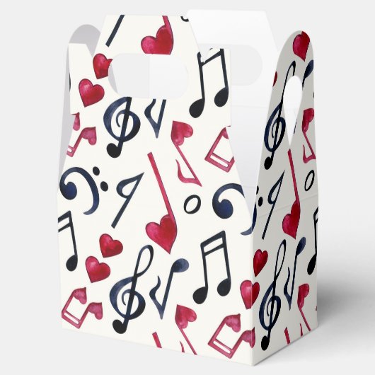 Koolmuziekliefhebbers met tippen Medium Bedankdoosjes (Geopend)
