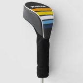 Koolnacht over Strepen met Naam Golfheadcover (Schuin)