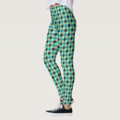 Koololijf Blauwgroen blauw Aqua Turquoise Pset Leggings (Links)