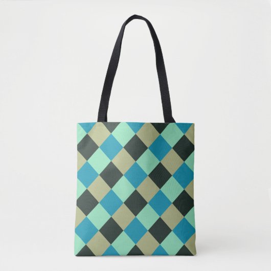 Koololijf Blauwgroen blauw Aqua Turquoise Pset Tote Bag (Voorkant)