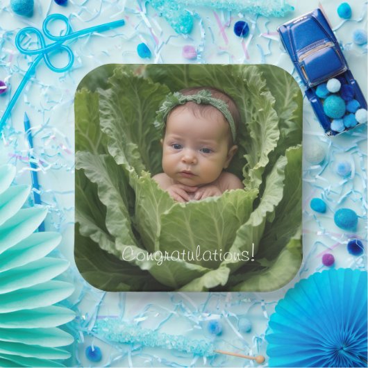 koolpatch-Baby Papieren Bordje (Feest)