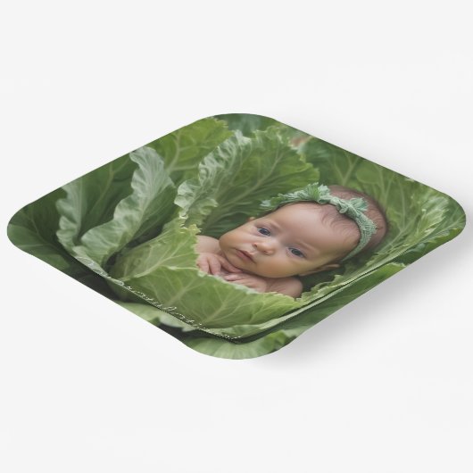 koolpatch-Baby Papieren Bordje (Gebogen)