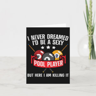Koolpoolspeler ontwerp voor mannen pool Billiar Kaart