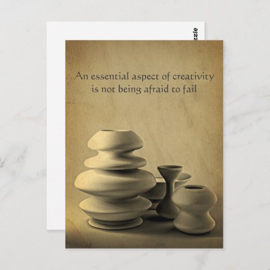 Koolpotloodschets voor aardewerk briefkaart (Voorkant / Achterkant)