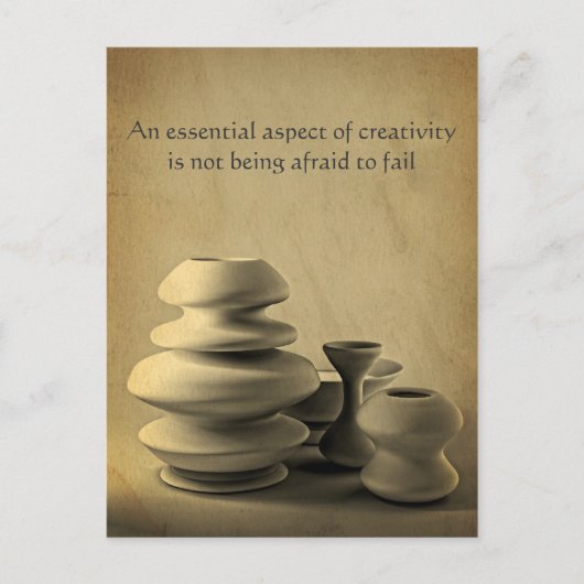 Koolpotloodschets voor aardewerk briefkaart (Voorkant)