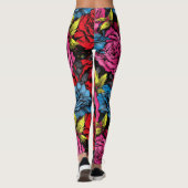 Koolpunt Bloemen Bloeien Leggings (Achterkant)