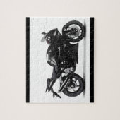 KOOLRACINGSPORTEN ZWARTE MOTORCYCLUS 297090-motor Legpuzzel (Verticaal)