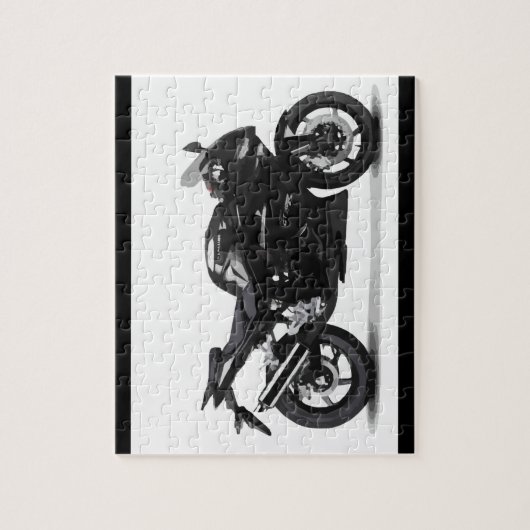 KOOLRACINGSPORTEN ZWARTE MOTORCYCLUS 297090-motor Legpuzzel (Verticaal)