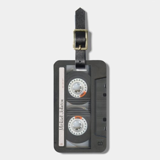 Koolretro-cassettemixtape Bagagelabel (Voorkant verticaal)