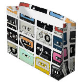 Koolretro- cassettes mengen tapepatroon large cadeautasje (Achterkant Gekanteld)