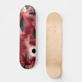 Koolrode Abstract Geometrische Skateboard Ontwerp (Voorkant)