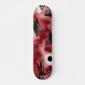 Koolrode Abstract Geometrische Skateboard Ontwerp (Voorkant)