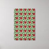Koolrode Bloemige Naadloos Patroon Canvas Afdruk (Voorkant)