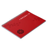 Koolrode bloemmotief notitieboek (Linkerzijde)
