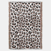 Koolrode bruine luipaardprint deken (Voorkant Verticaal)