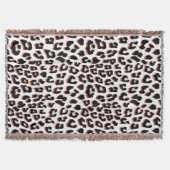 Koolrode bruine luipaardprint deken (Voorkant)