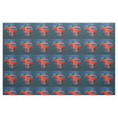 Koolrode en witte vintageauto's, stof (Fat Quarter)