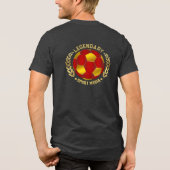 Koolrode Gouden Voetbal Crest Tri-Blend Shirt (Achterkant)