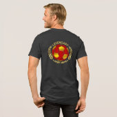 Koolrode Gouden Voetbal Crest Tri-Blend Shirt (Voorkant)