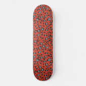 Koolrode Luipaard Dierenprint Glam 1 Persoonlijk Skateboard (Voorkant)