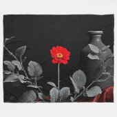 Koolrode Ontwaakt Fleece Deken (Voorkant (Horizontaal))