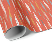 Koolrode Oranje Diamant Geometrisch Inpakpapier (Rol Hoek)