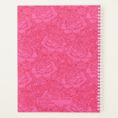 Koolrome Rode en Roze Pioen Bloem Blockquote Planner (Achterkant)
