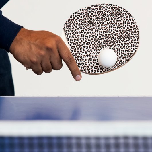 Koolrood bruine luipaardprint tafeltennisbatje (Insitu)