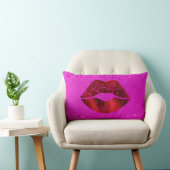 Koolrood Folie Lippenstift Modern Eenvoudig Chic R Kussen (Stoel)