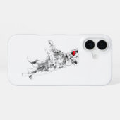 Koolrood, herfstbeweging iPhone 16 hoesje (Achterkant horizontaal)