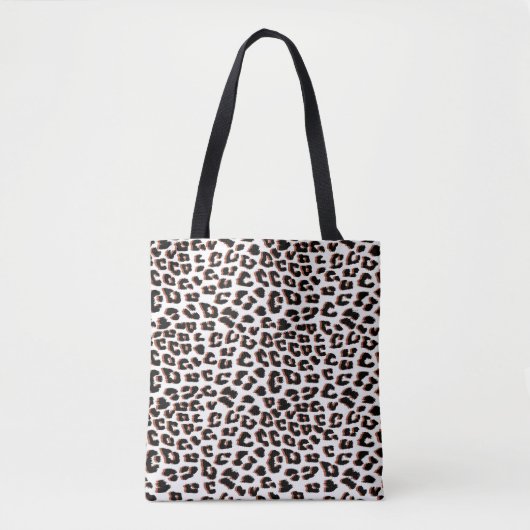 Koolroodbruine Luipaardprint Tote Bag (Voorkant)