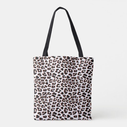 Koolroodbruine Luipaardprint Tote Bag (Achterkant)