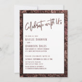Koolrose gouden handschrift Vier het mee met ons Kaart (Voorkant)