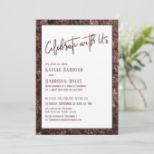 Koolrose gouden handschrift Vier het mee met ons Kaart (Staand voorkant)