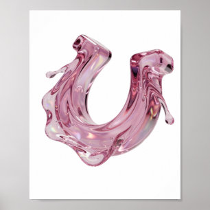 Koolroze ABSTRACTE KUNST Grafisch ontwerp Poster