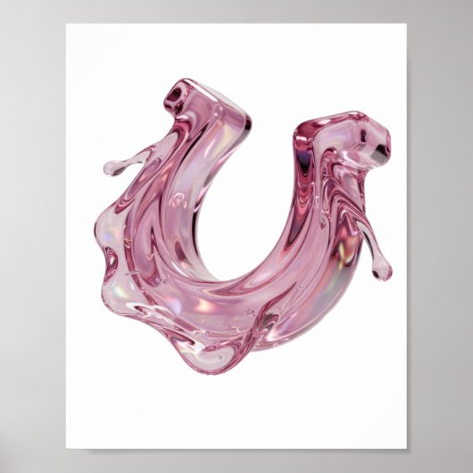 Koolroze ABSTRACTE KUNST Grafisch ontwerp Poster (Voorkant)