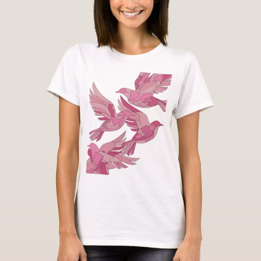 Koolroze ABSTRACTE KUNST Grafisch ontwerp T-shirt (Voorkant)