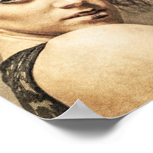 Koolschilderende vrouw moderne kunst poster (Hoek)