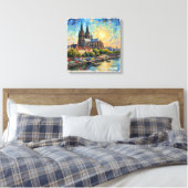 Koolse Dom Rivierkant Gloeiend Canvas Kunst (Insitu (Slaapkamer))