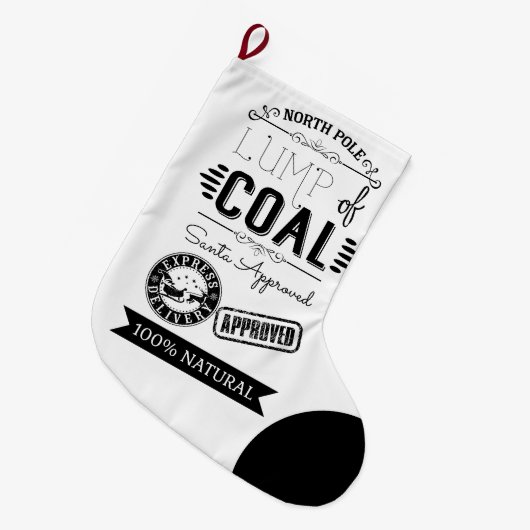 Koolse kerstcadeau voor hem grote kerstsok (Voorkant (Hangend))