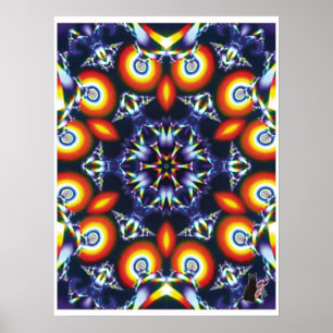 Koolse Kinestische Collage Kaleidoscoop Poster