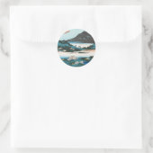 Koolse  ukiyo-e japanese waterbogen ronde sticker (Tas)