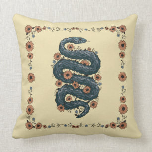 Koolslang (blauw) kussen