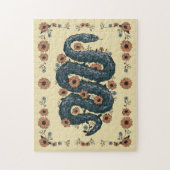 Koolslang (blauw) legpuzzel (Verticaal)