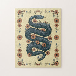 Koolslang (blauw) legpuzzel