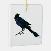 Koolstaartgrackle Keramisch Ornament (Rechts)