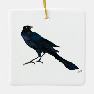 Koolstaartgrackle Keramisch Ornament
