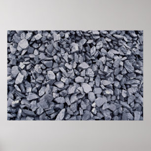 Koolstapel, onlangs gewonnen uit stripmijn poster