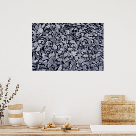 Koolstapel, onlangs gewonnen uit stripmijn poster (Keuken)