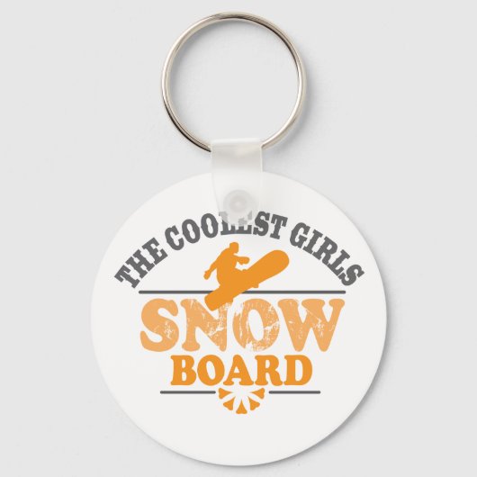 Koolste meisjes Snowboard Sleutelhanger (Voorkant)